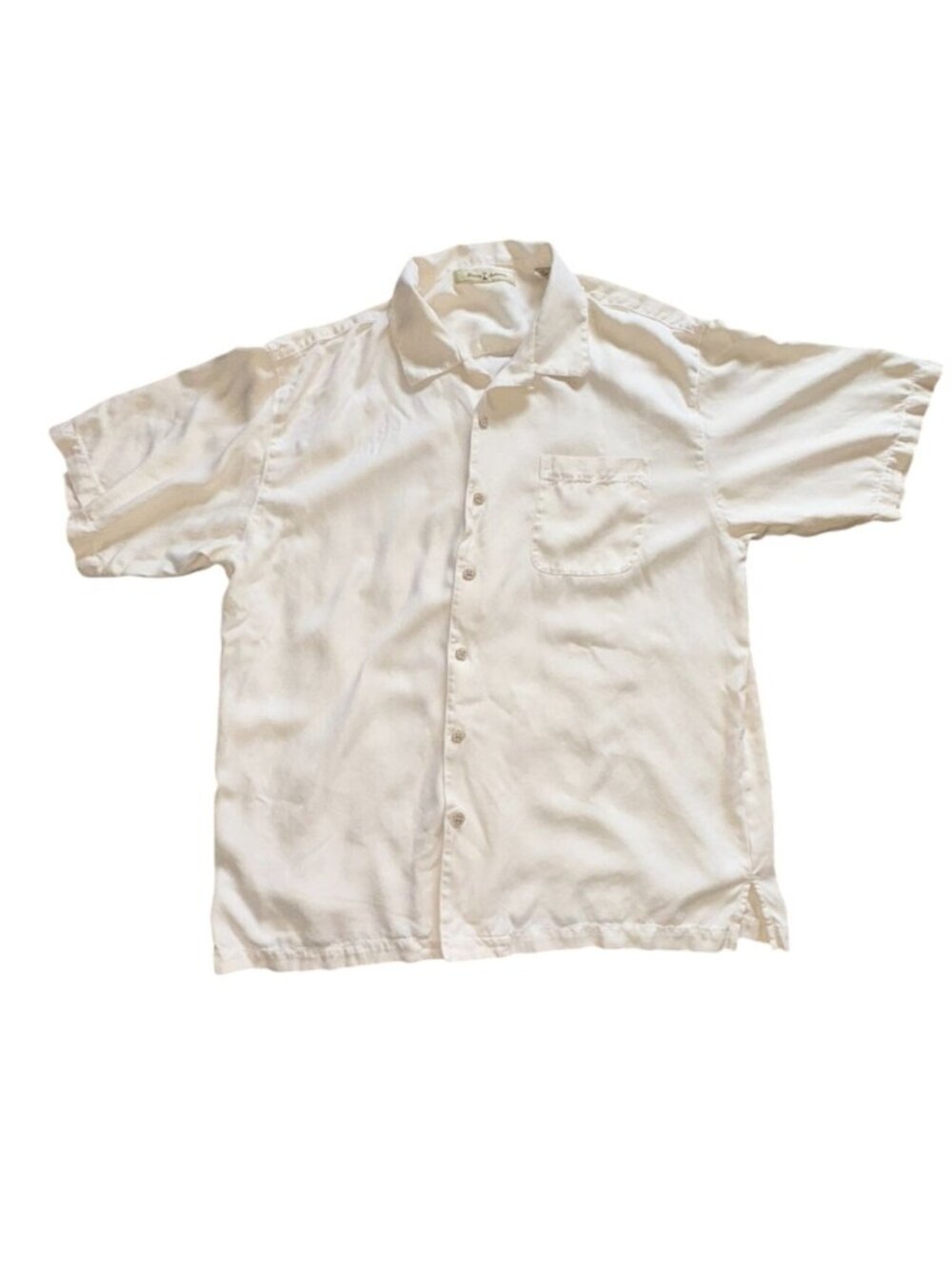 Tommy Bahama Mens Silk Button Front Short Sleeve Shirt-XL-GUC
